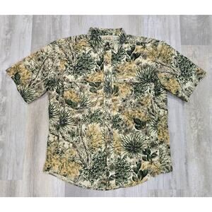 GAME GUARD Short Sleeve Shirt Mens Size S Hunting Fishing Outdoors Plants Camo